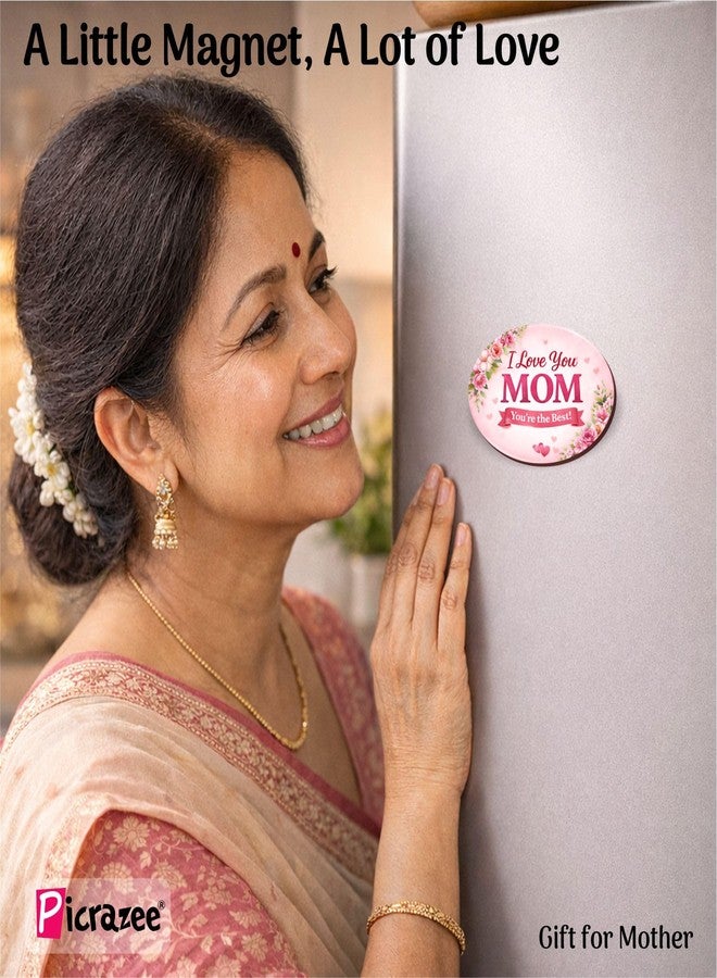 PICRAZEE Mother’s Day Gift for Mom | Birthday Gift for Mother Combo – Jewellery Set (Pendant Chain, Earrings, Bracelet, Ring), Ceramic Mug, Card, Fridge Magnet & Keyring | Best Mom Gift Hamper (D1) - Image 4