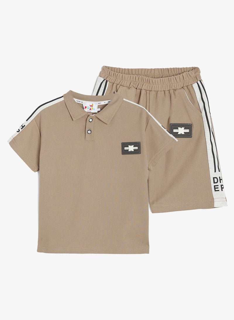 Pinata Cotton Polo Tshirt and Shorts Set - Image 2