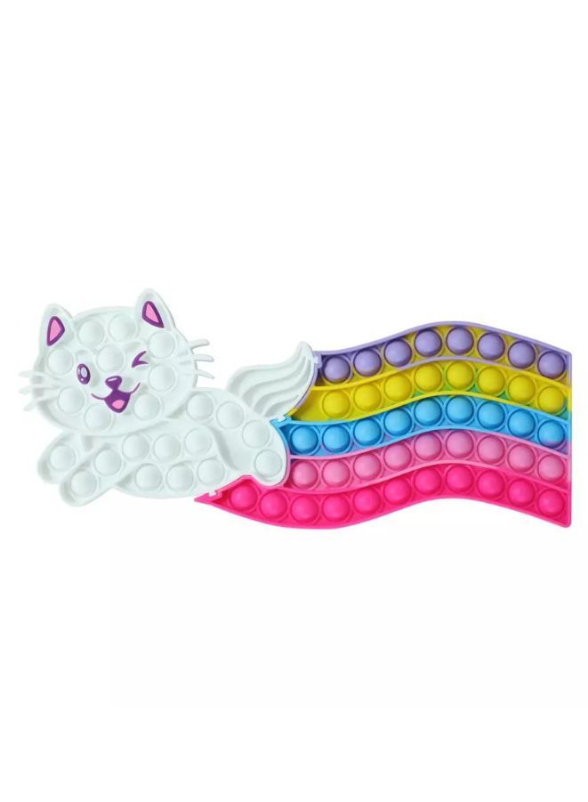 Push Pop Bubble Fidget Toy Silicone Animal Sensory Squeeze Toy Stress Relief Anti-Anxiety ADHD Autism Special Fidget Popper Gift for Kids and Adults Cat B  - Image 1