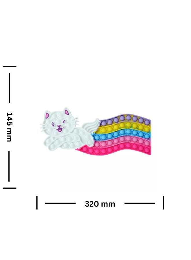 Push Pop Bubble Fidget Toy Silicone Animal Sensory Squeeze Toy Stress Relief Anti-Anxiety ADHD Autism Special Fidget Popper Gift for Kids and Adults Cat B  - Image 3