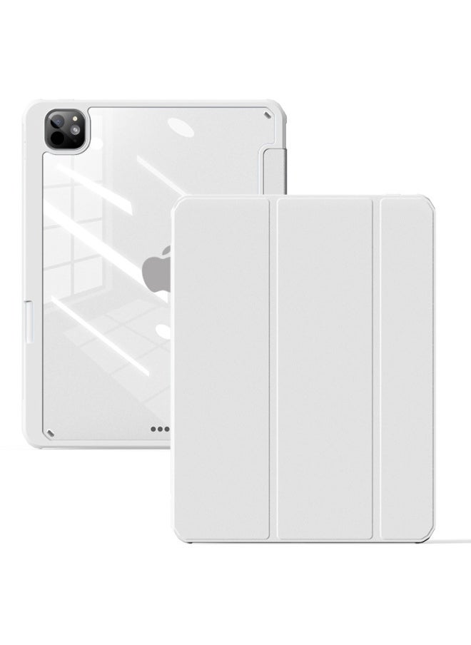 Suitable For Ipadpro11 Inch Protective Cover Mini7 With Pen Slot Flat Air6 Acrylic 10 Generation Hard Bottom Soft Edge Case-Color:Haze [Aurora 1]]-Applicable Model:Pro7-13 Inch (M4) [2024]]  - Image 1