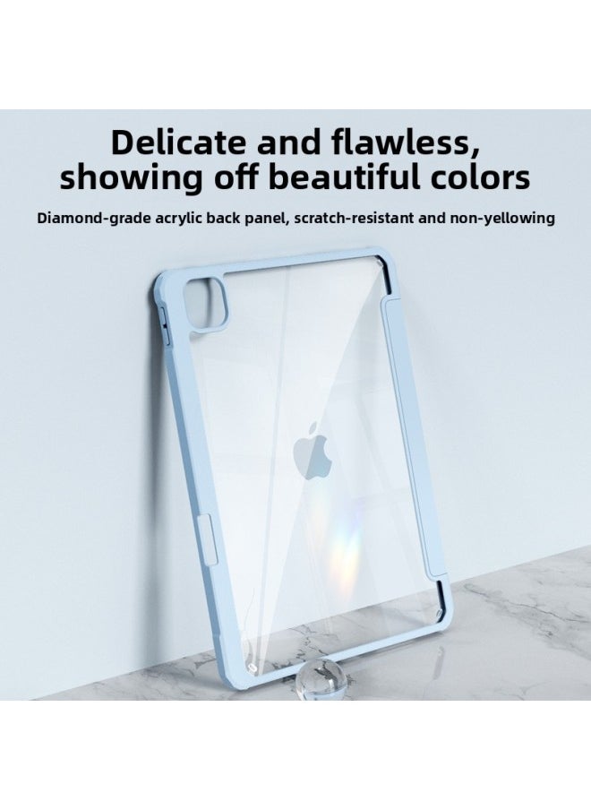 Suitable For Ipadpro11 Inch Protective Cover Mini7 With Pen Slot Flat Air6 Acrylic 10 Generation Hard Bottom Soft Edge Case-Color:Haze [Aurora 1]]-Applicable Model:Pro7-13 Inch (M4) [2024]]  - Image 5