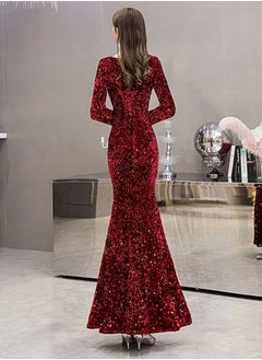 Madam Uniq Elegant Women's Evening Dress with Luxe Feel, High-End Mermaid Long Gown for Glamorous Parties and Events  - Image 2