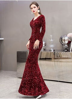 Madam Uniq Elegant Women's Evening Dress with Luxe Feel, High-End Mermaid Long Gown for Glamorous Parties and Events  - Image 3