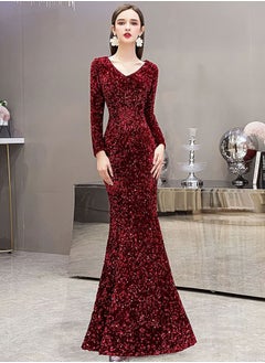 Madam Uniq Elegant Women's Evening Dress with Luxe Feel, High-End Mermaid Long Gown for Glamorous Parties and Events  - Image 1