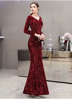 Madam Uniq Elegant Women's Evening Dress with Luxe Feel, High-End Mermaid Long Gown for Glamorous Parties and Events  - Image 4