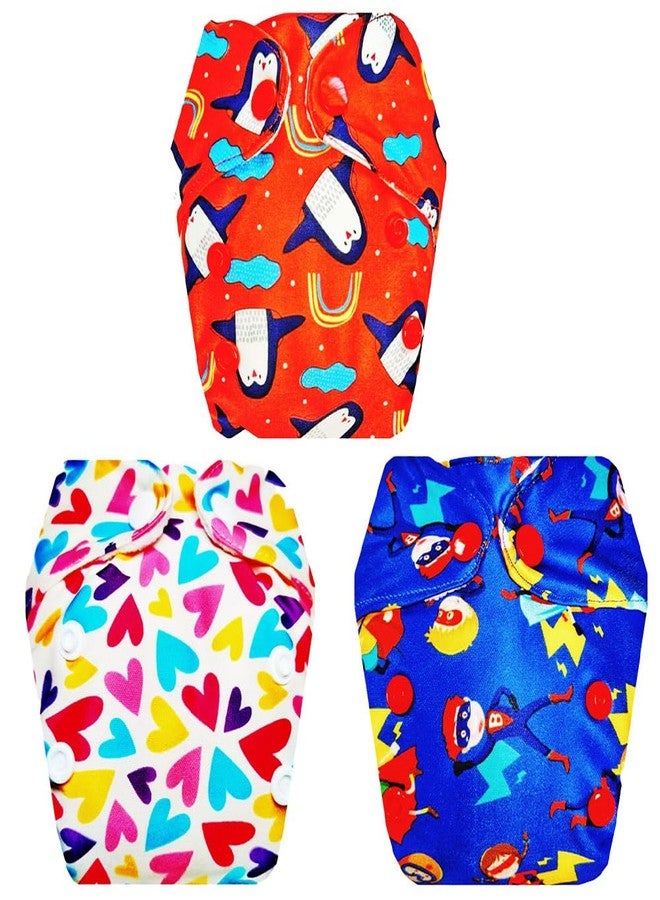 Dumbledo Premium Newborn Cloth Diaper with Integrated Insert (Pack of 3) | Hypoallergenic | Breathable | Easy to Clean | All-Day Wear | 0 - 4 Months | Unisex Baby - Image 1