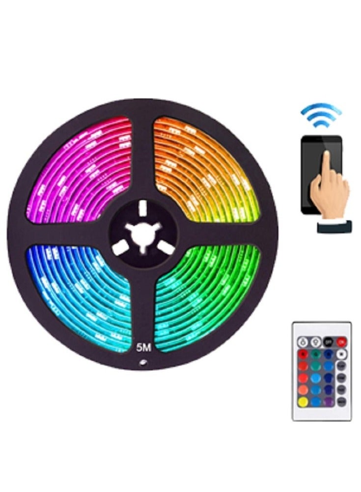 لاكوز شريط أضواء LED RGB متغير اللون، ضوء ديكور USB مع جهاز تحكم عن بعد - Image 1
