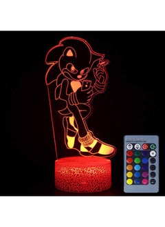 Thoraya Colorful Night Light 3D Anime Night Light Toy with 16 Changing Colors Remote Control Bedroom Lamp Birthday Gifts for Children  - Image 1