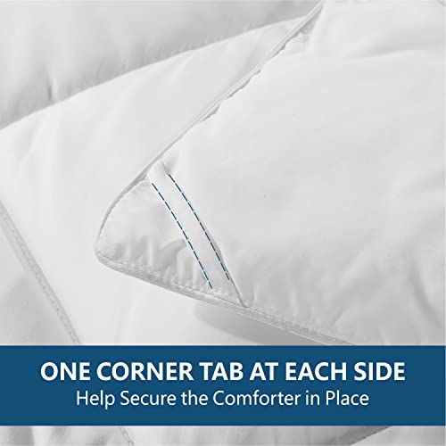 cozy night Cozynight Twin Size Down Alternative Comforter-White Comforters Duvet Insert with Corner Tabs-Breathable Box Stitched Reversible Comforter (68x86 inches) - Image 5