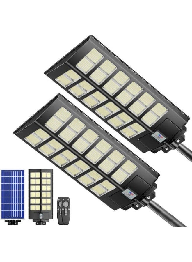 Denx Solar lamp with 25000mAh battery and remote control for road and garden lighting 2 pcs - Image 1