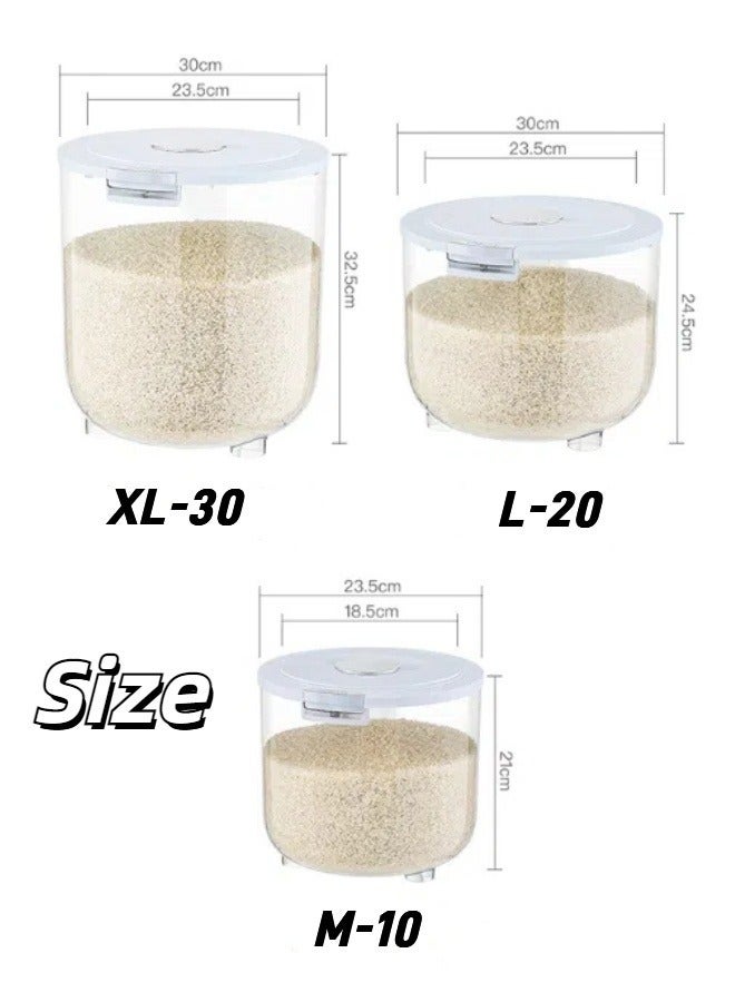 oldlaiben Large-Capacity Grain Storage Tank, Multiple Sizes Household Transparent Insect-proof And Moisture-proof Sealed Rice Bucket, Rice Storage Box With Smart Sensor Cover - Image 2