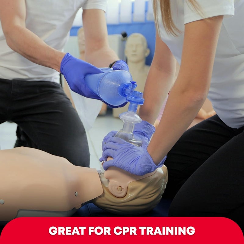Ever Ready First Aid Adult and Infant CPR Mask Combo Kit – Includes 2 CPR Masks with One-Way Valves, Pair of Vinyl Gloves, 2 Alcohol Prep Pads – Portable Emergency CPR Kit – Red - Image 5