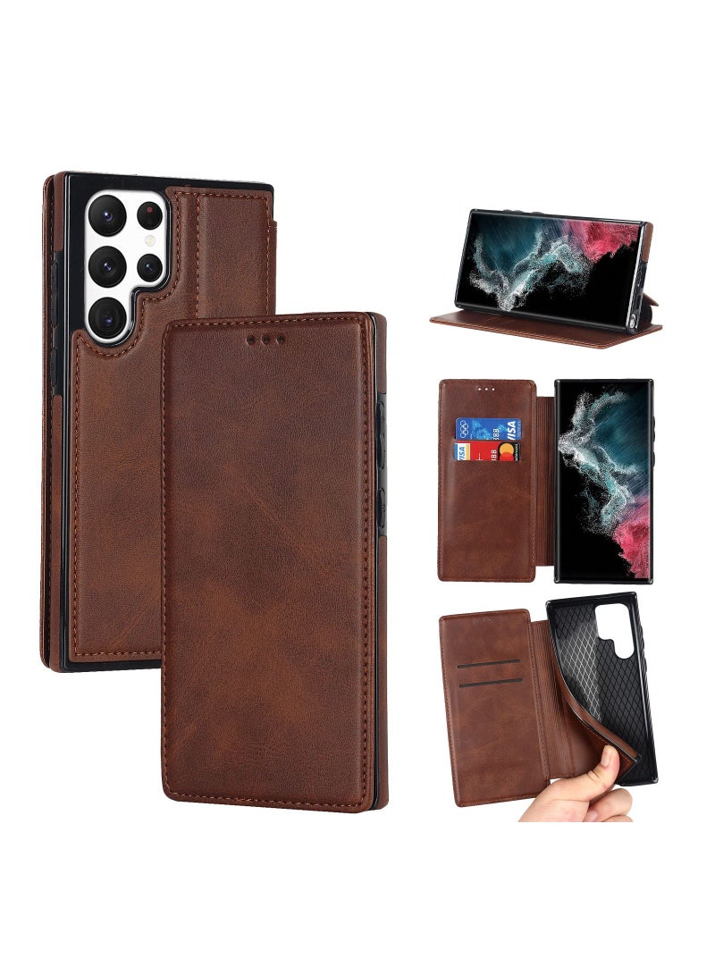 Suteni Flip Cover Leather Protective Case for Samsung Mobile Phone - Image 2