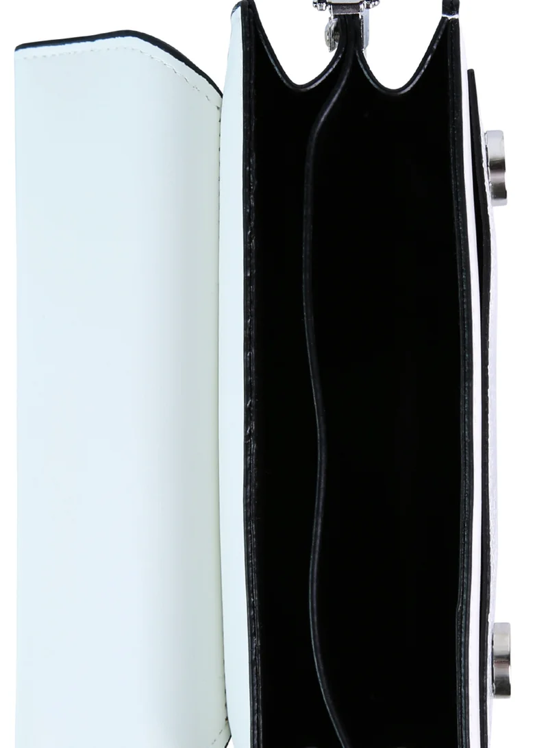 London Rag Reptile Print White Slingbag