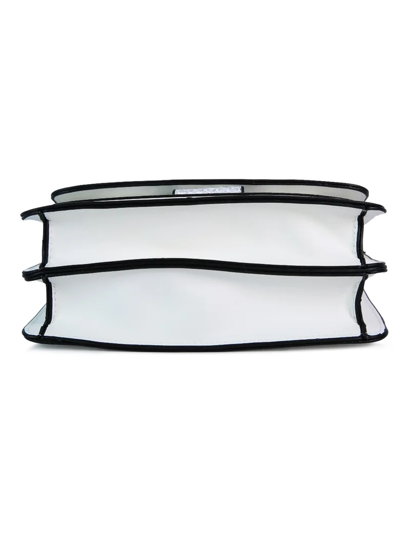 London Rag Reptile Print White Slingbag