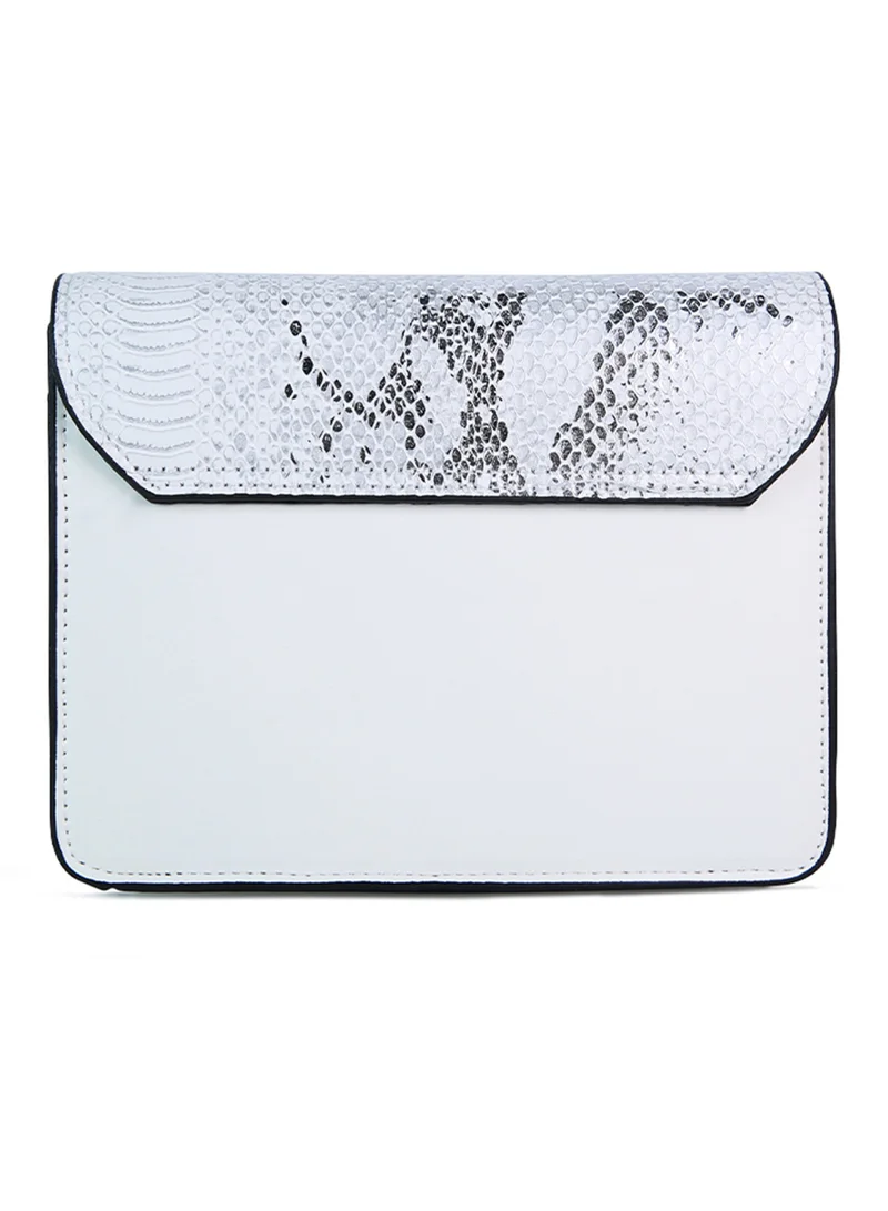 London Rag Reptile Print White Slingbag