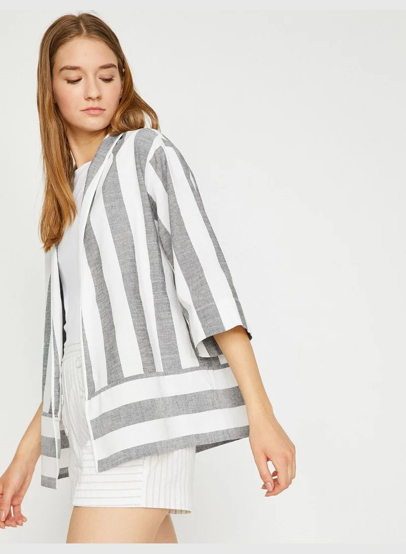 KOTON Striped Kimono