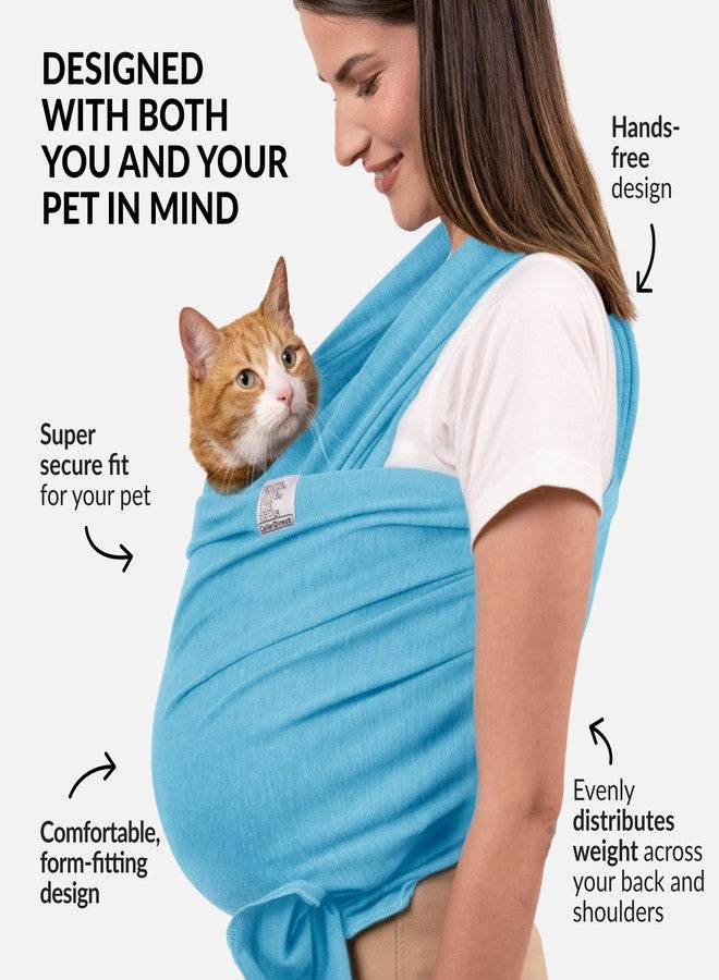 CollarDirect Cat Sling Carrier for Small Pets – Anti-Anxiety Cat Sling, Kitten Pouch – Pet Sling in Gray Black Blue Green Pink Yellow (Blue, Standard) - Image 2
