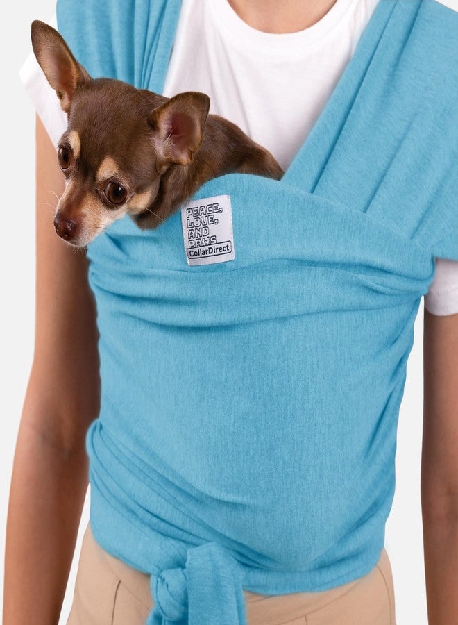 CollarDirect Cat Sling Carrier for Small Pets – Anti-Anxiety Cat Sling, Kitten Pouch – Pet Sling in Gray Black Blue Green Pink Yellow (Blue, Standard) - Image 1