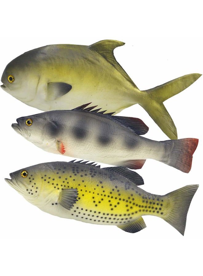 Ailejia 3pcs Simulated Animal Fake Fish Model for Home Decor, Market Display, Photography Prop Kids Toy Kitchen - Image 1