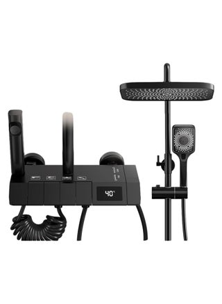 Wall-Mounted Shower System Smart Digital Display Rainfall with Piano Keys Button Diverter,Shower Combo Set Height Adjustable，B-82 - pzsku/Z3A05B0FC3896B10B027AZ/45/_/1736407602/1f540e23-f08b-420f-95ac-b7e8e7e75a6e