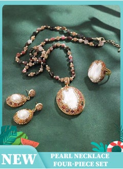 Generic Natural pearl and gemstone jewelry set - high-end luxury accessories  - Image 1