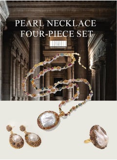 Generic Natural pearl and gemstone jewelry set - high-end luxury accessories  - Image 2
