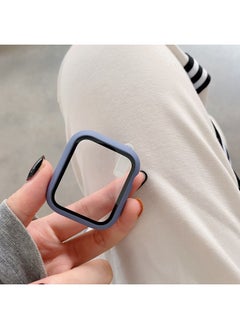 Suitable For Apple Watch Pc Plastic Protective Case Solid Color Integrated Protective Case Iwatch34567SE8 Representative Shell-Color:Grandma Gray-Appearance Size:44mm Carton Packaging