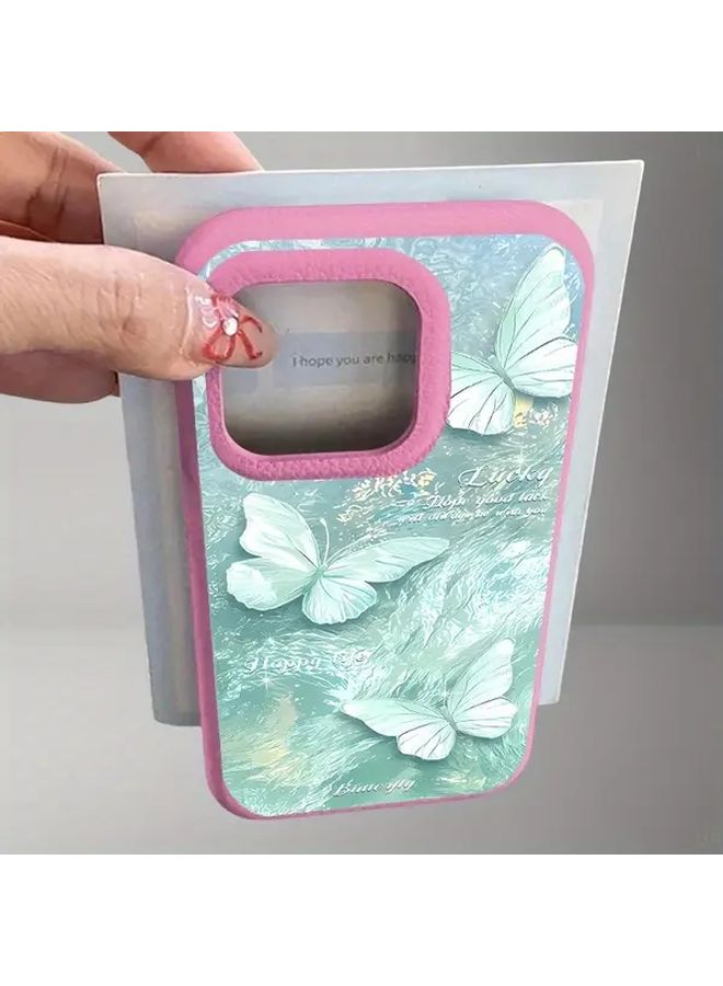Red Jelly Water Wave Butterfly Phone Case For IPhone 16 Pro Max Protective Cover - Image 1