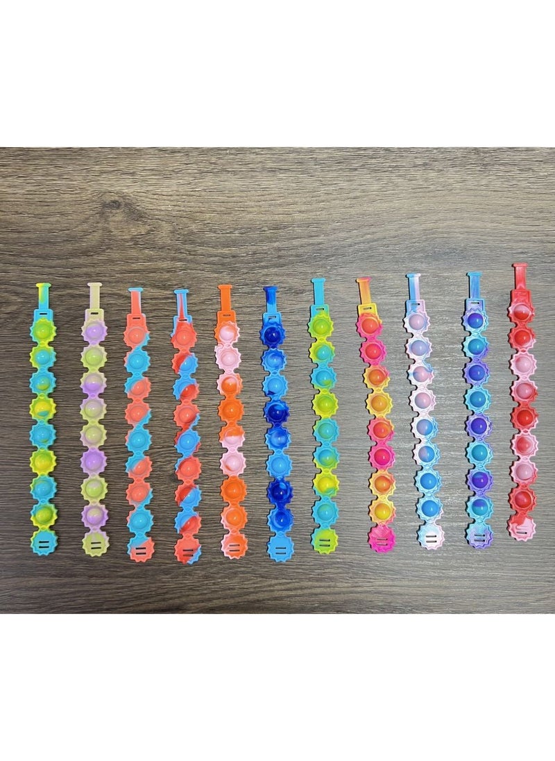 Mini Keychain Fidget Bubble Toy for Stress Relief Sunflower bracelet 4.7g 