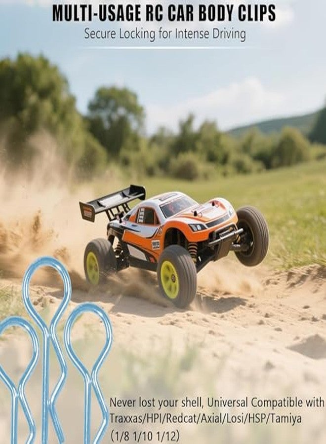 ١٠٠ قطعة من دبابيس تثبيت هيكل السيارة اللاسلكية العالمية - متوافقة مع Traxxas، Arrma، Redcat، Axial، HPI، HSP، Exceed، Himoto، Losi، RC4WD، Tamiya، تناسب سيارات وشاحنات وعربات الزحف والعربات الصغيرة اللاسلكية بمقياس ١/٨، ١/١٠، ١/١٢ - Image 5