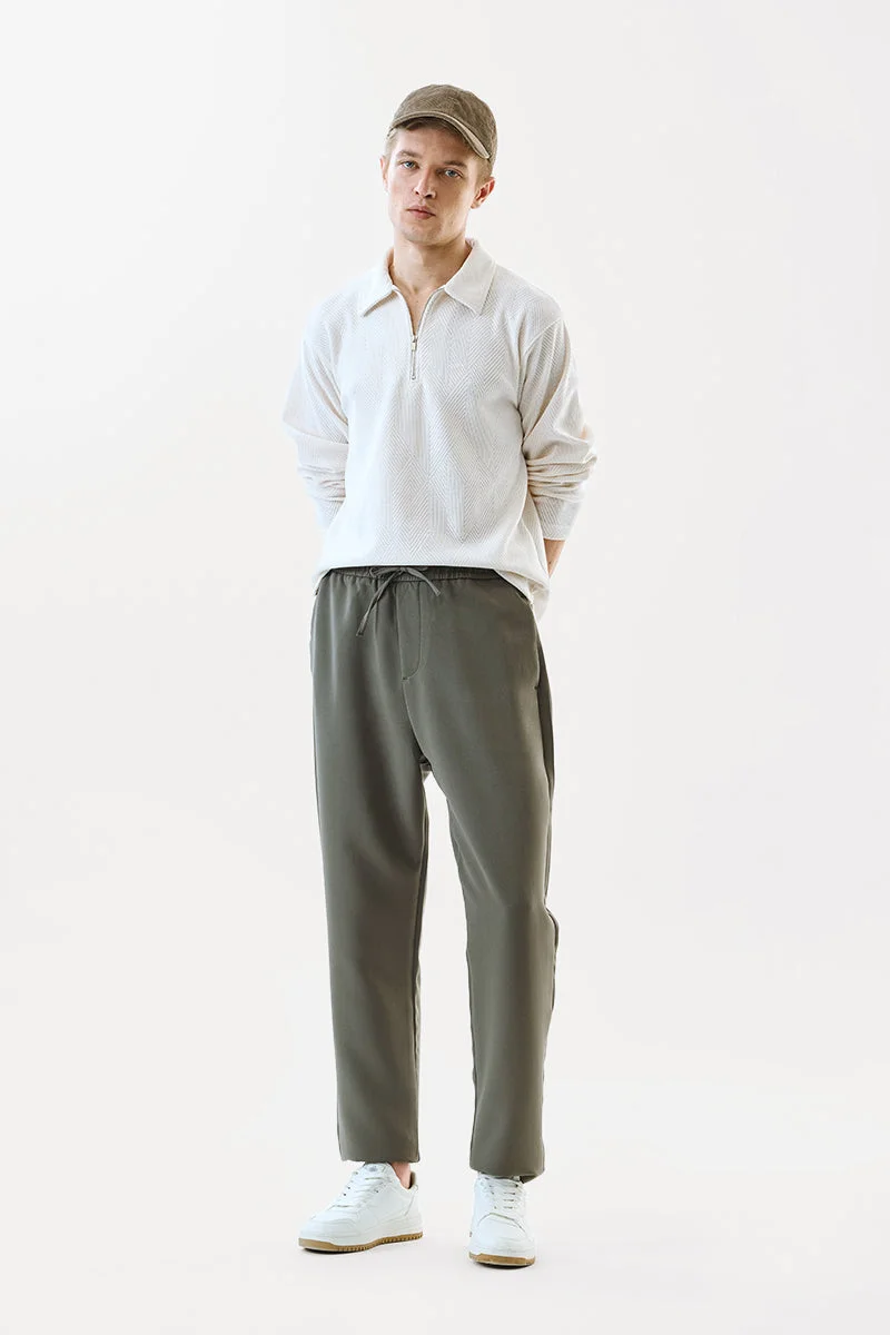 SNITCH بنطلون زيتوني بقصة عادية مطاطي