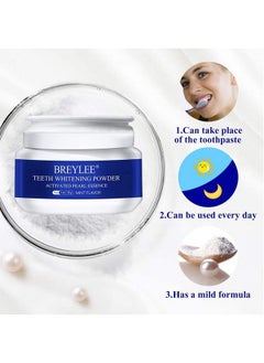Breylee Hitening Powder,Pearl Essence Teeth Brightening Powder,Breylee Natural Teeth Whitener Removing Stain Caused By Coffee Wine Smoking Without Causing Damages,Keeping Oral Fresh(1.05 Oz)  - Image 4