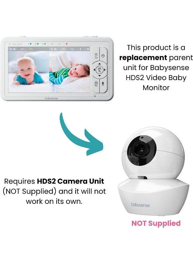 Babysense Parent Unit for HDS2 Video Baby Monitor, Replacement Unit - Image 4