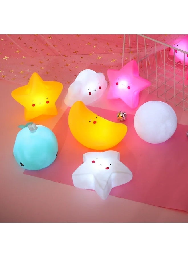 Unicorn Starry Sky Sun Glitter Ice Cream Night Light Children's Room Decor Feeding Little Night Light Luminous Toy-Color:Blind Box Opp Bag - Image 2