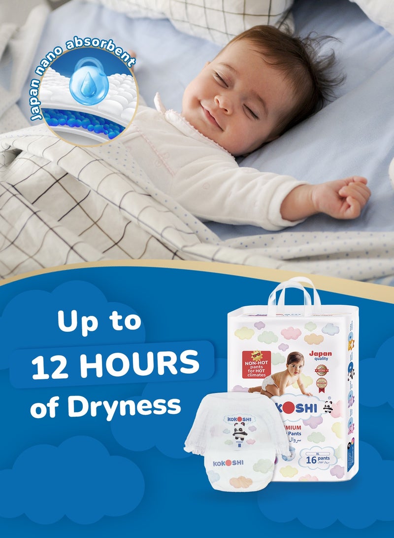Kokoshi Premium Baby Size 5 12-20Kg Eco Friendly And Hypoallergenic Japan Quality Pant Diapers 16 Diapers - Image 3