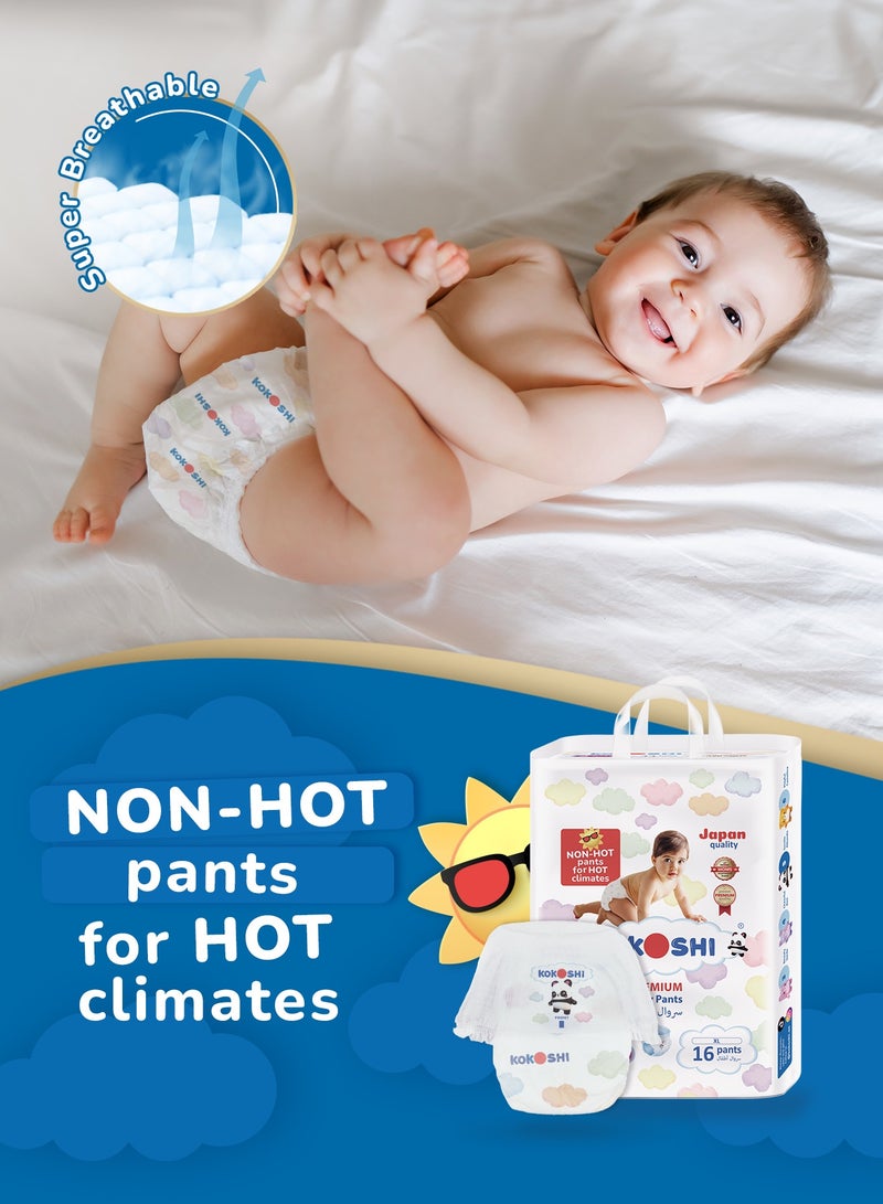 Kokoshi Premium Baby Size 5 12-20Kg Eco Friendly And Hypoallergenic Japan Quality Pant Diapers 16 Diapers - Image 5