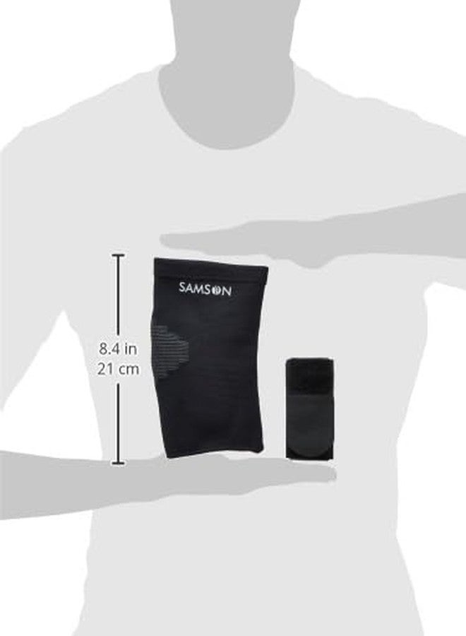 SAMSON Tennis Elbow Brace with Silicone Pad, Pain Relief, Sports Compression (Medium) - Image 3