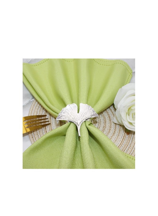 Silver Napkin Holder in the Shape of a Leaf Ring