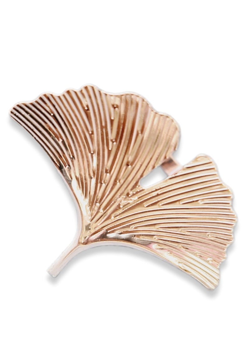 Silver Napkin Holder in the Shape of a Leaf Ring