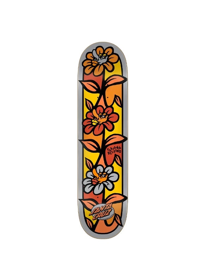 Santa Cruz Delfino Flower Crew Pro 8.0" x 31.6" Skateboard Deck - Image 1