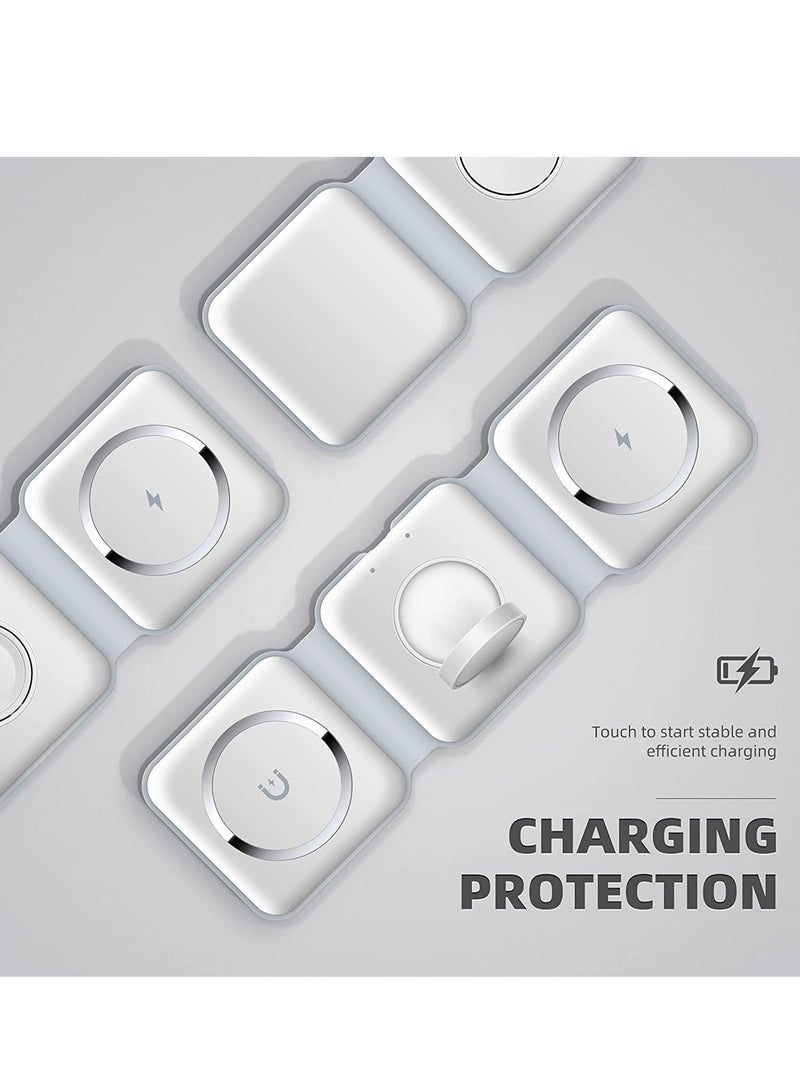 ELTRAZONE Wireless Charging, 3 in 1 Wireless Charger,Wireless Magnetic Fast Charging Foldable Dock station Charger for iPhone 14/13/12/11/8/Pro/Max,for iWatch,forAirPods 3/2/Pro and for Samsung  - Image 2