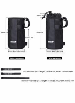Y&D Bike Cup Holder Bicycle Water Bottle Handlebar Drink with Mesh Pockets Phone Bag Professional Cycling Accessories  - Image 2