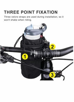 Y&D Bike Cup Holder Bicycle Water Bottle Handlebar Drink with Mesh Pockets Phone Bag Professional Cycling Accessories  - Image 3