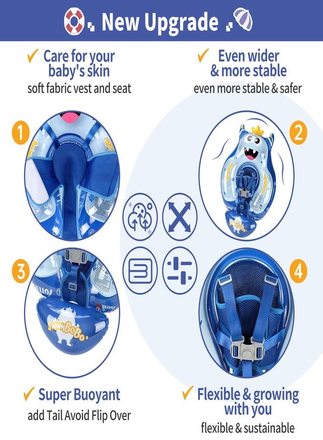 Swimbobo Baby Pool Float Inflatable Transparent Monster Infant Swim Float with Cloth Safety Seat Pool Toys for Kids 6-36 Months (Green) - Image 5