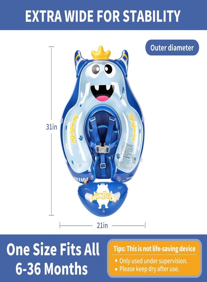 Swimbobo Baby Pool Float Inflatable Transparent Monster Infant Swim Float with Cloth Safety Seat Pool Toys for Kids 6-36 Months (Green) - Image 3