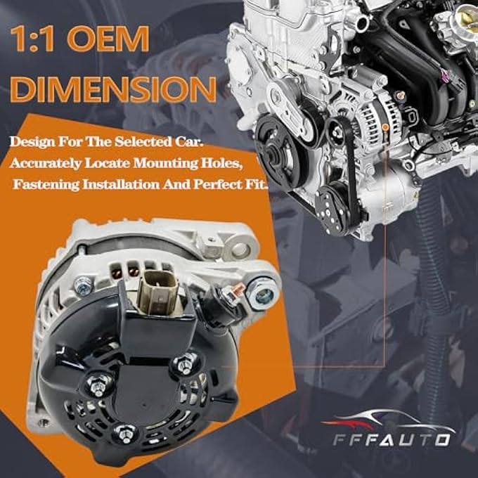 FFFauto Alternator Compatible with 2009-2013 Corolla 1.8L for 2009-2010 Matrix 1.8L for 2009-2010 Pontiac Vibe 1.8L,104210-5490,104210-5491,11386 - Image 4