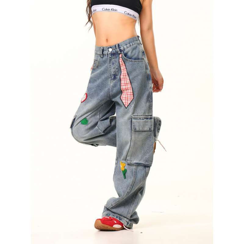 Unisex Classic Denim Jeans Loose Fit Daily Outdoor Wear - Image 3