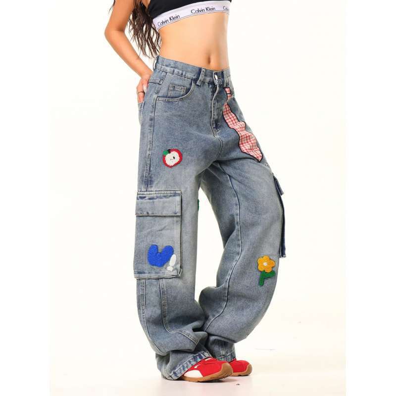 Unisex Classic Denim Jeans Loose Fit Daily Outdoor Wear - Image 4